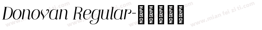 Donovan Regular字体转换